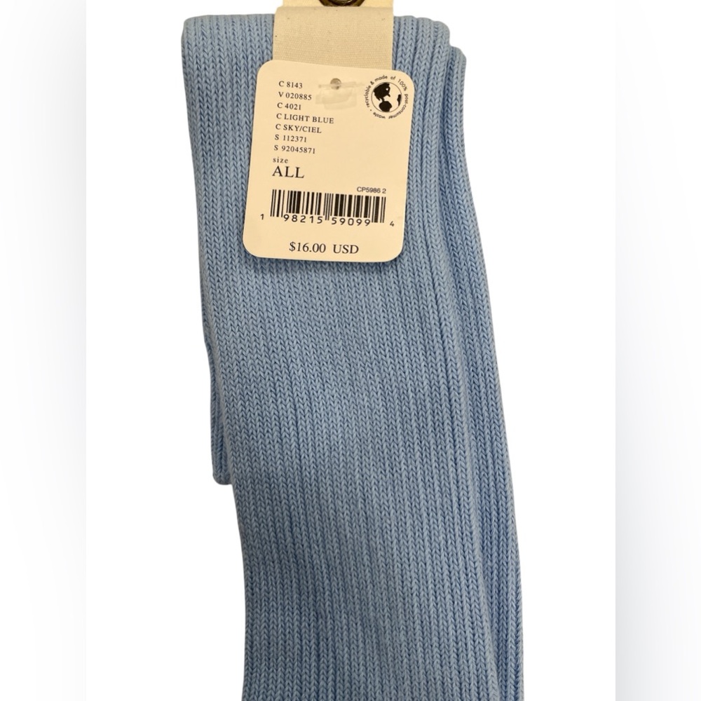 Free People Women’s Super Scrunch Solid Socks Light Blue - Picture 6 of 8
